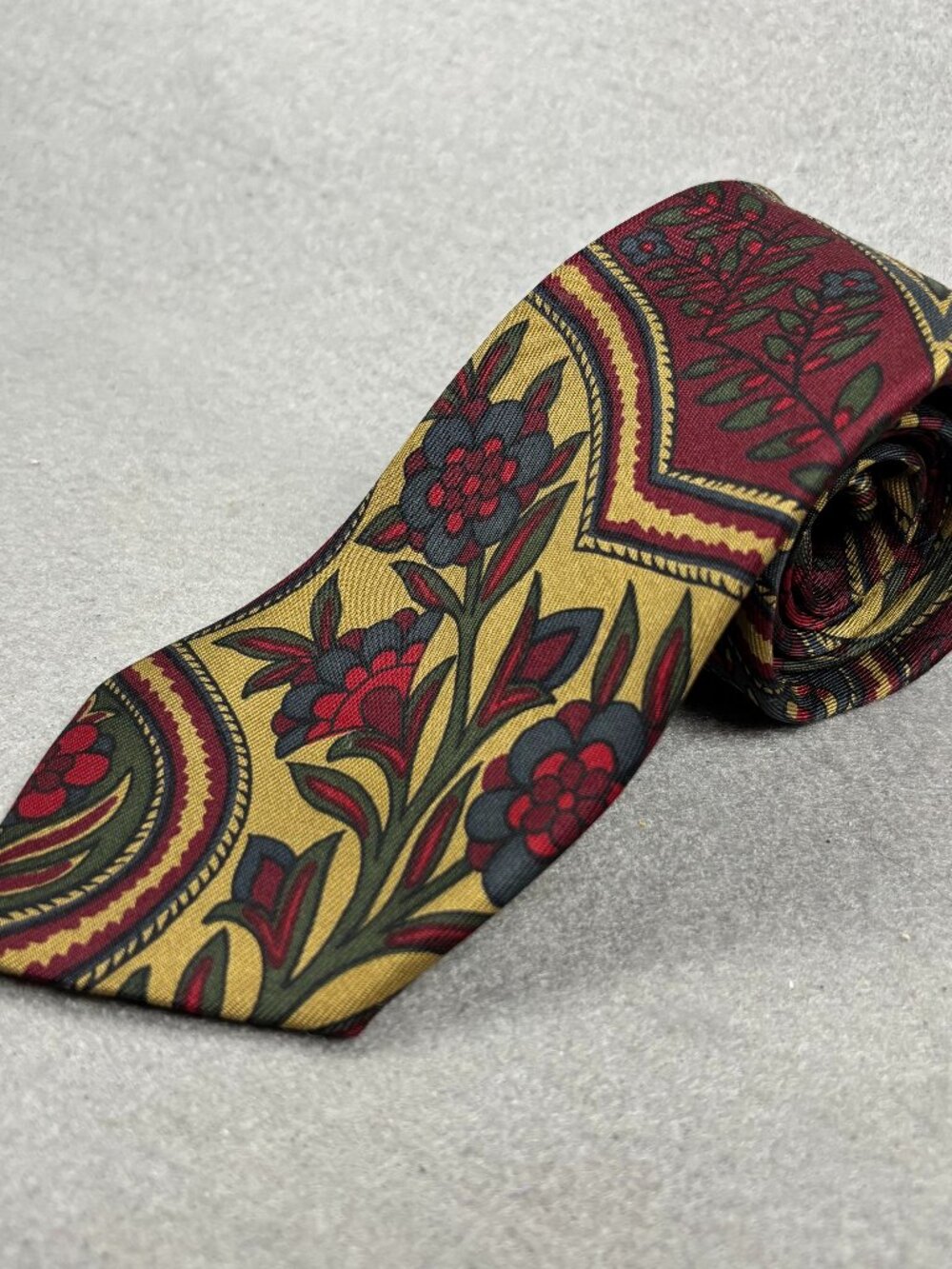 Turnbull & Asser London Silk Floral Paisley Tie Made in England